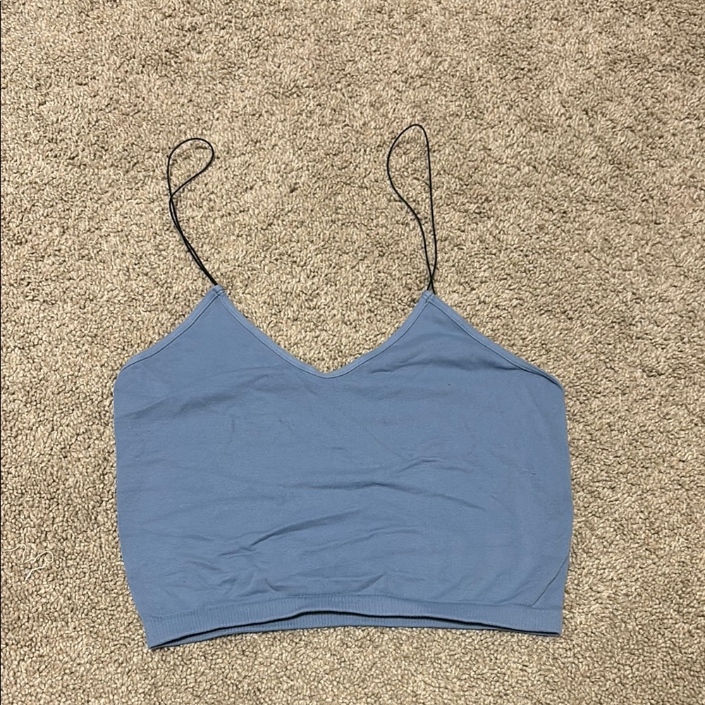Blue Spaghetti Strap Top